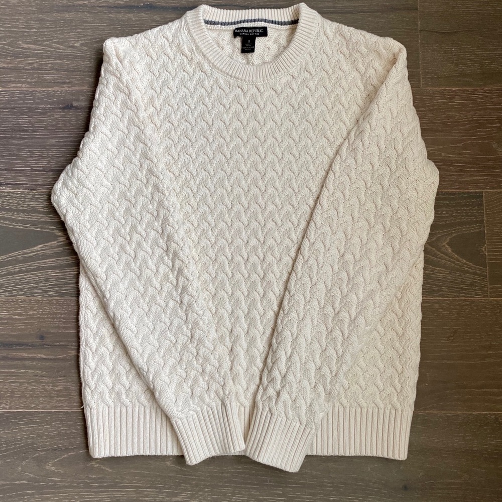NWOT - Banana Republic Cable Knit Pima Sweater.